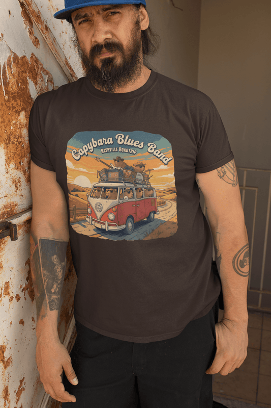 Retro vibe vintage graphic t-shirt with festival and music lover design