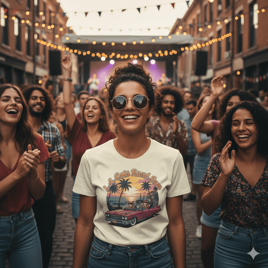 Retro LA Beach Vibes t-shirt with summer beach party and California vacation design