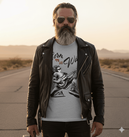Born to Be Wild graphic t-shirt with classic rock freedom and adventure design
