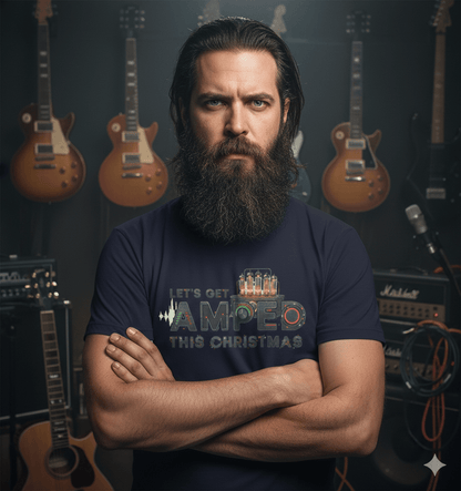 Amped Christmas T-Shirt - Rock Music Holiday Tee