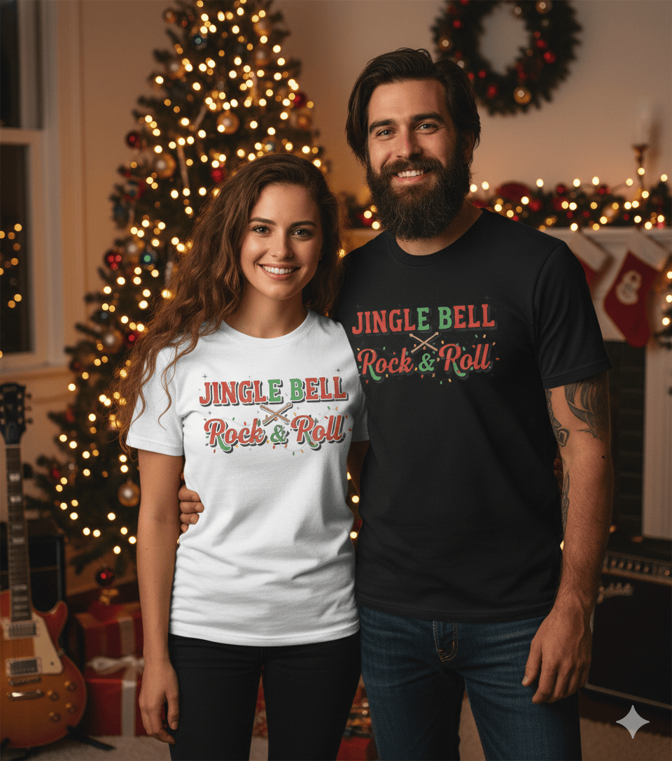 Jingle Bell Rock & Roll T-Shirt - Christmas Music