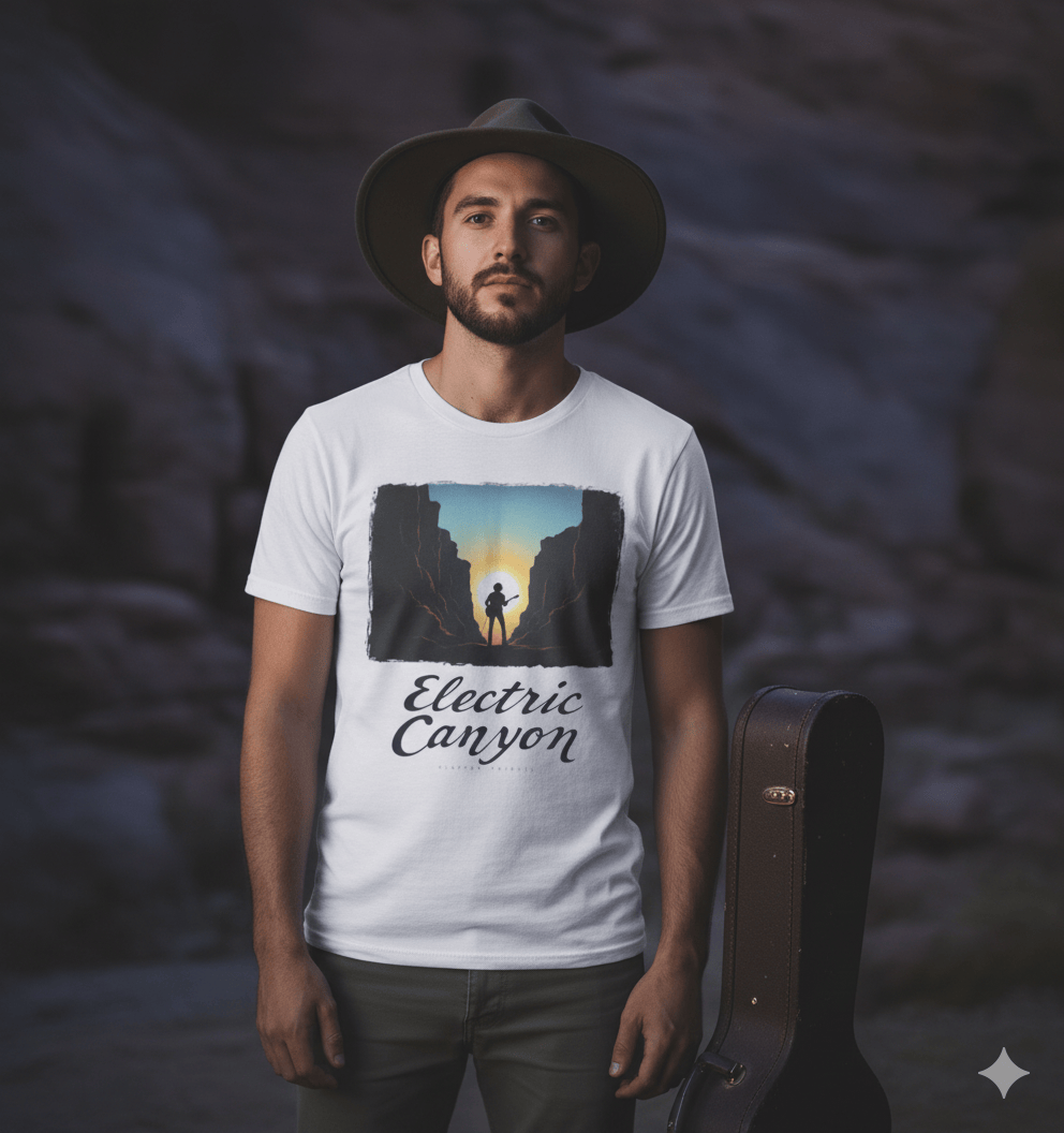 Electric Canyon Clapton tribute softstyle t-shirt with guitar legend blues rock design