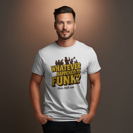 What ever happened to funk retro music t-shirt design