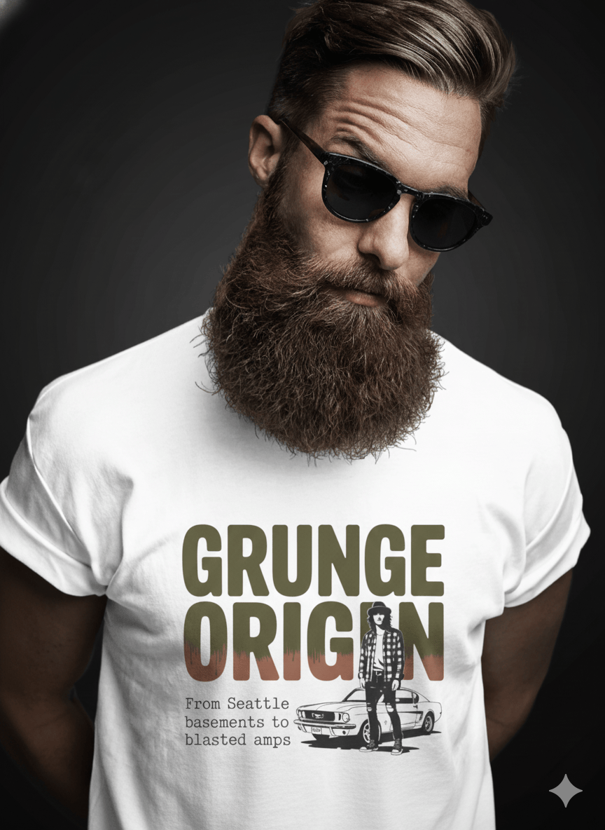 Grunge Origin vintage rock band graphic t-shirt