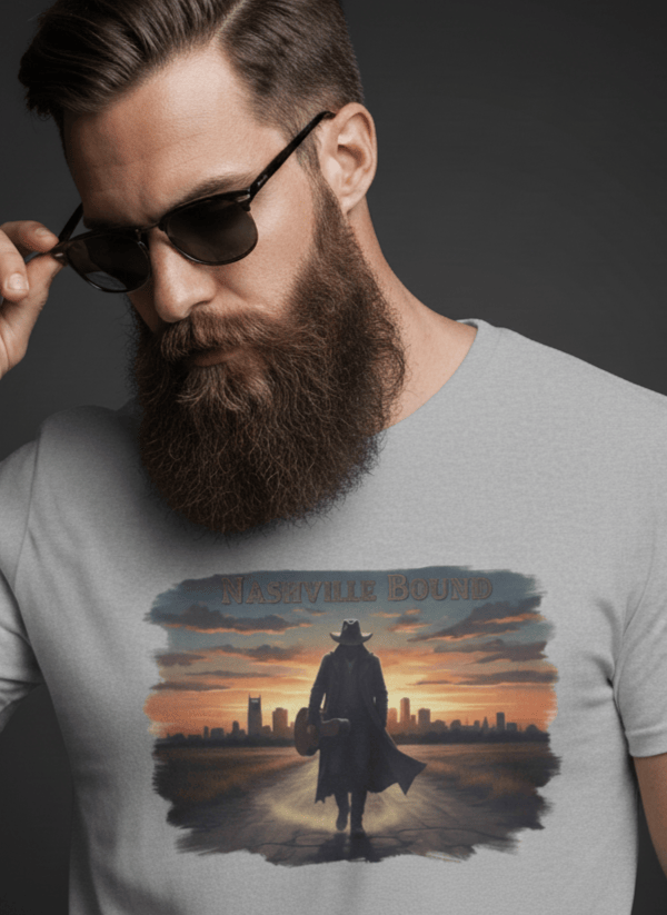 Nashville Bound lone rider western graphic country t-shirt