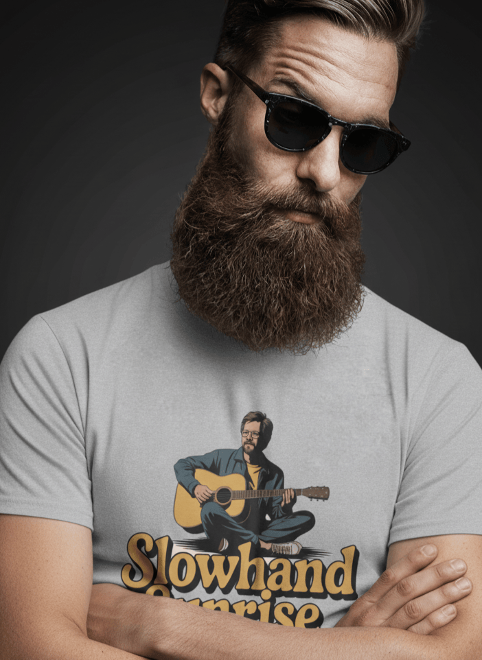 Slowhand Sunrise guitarist vintage Clapton music t-shirt
