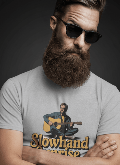 Slowhand Sunrise guitarist vintage Clapton music t-shirt