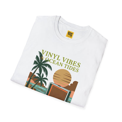 Vinyl Vibes T-Shirt - Ocean Tides