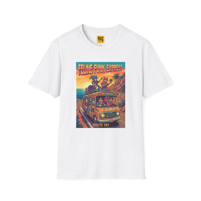 Feline Funk Express T-Shirt - Cat Lover Vintage Tee