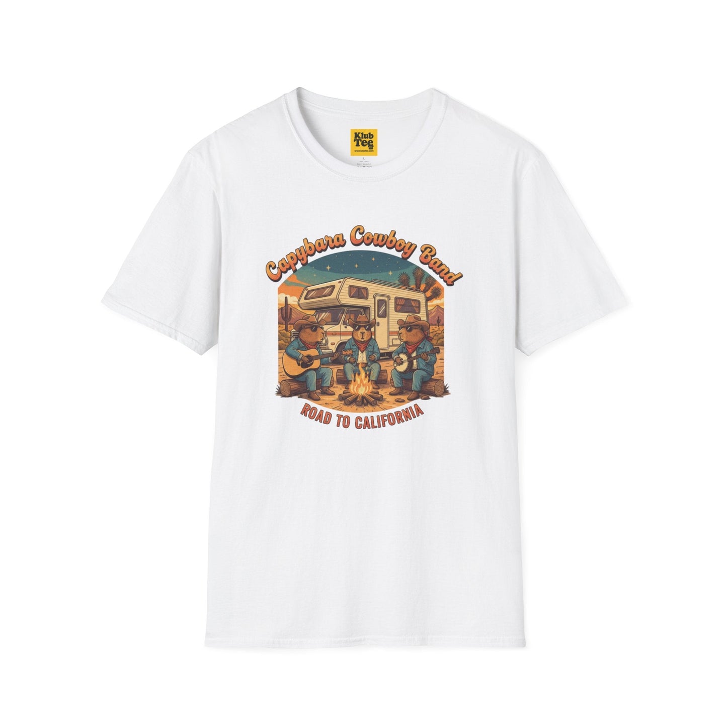 Capybara Cowboy Band T-Shirt - Road Trip Adventure Tee