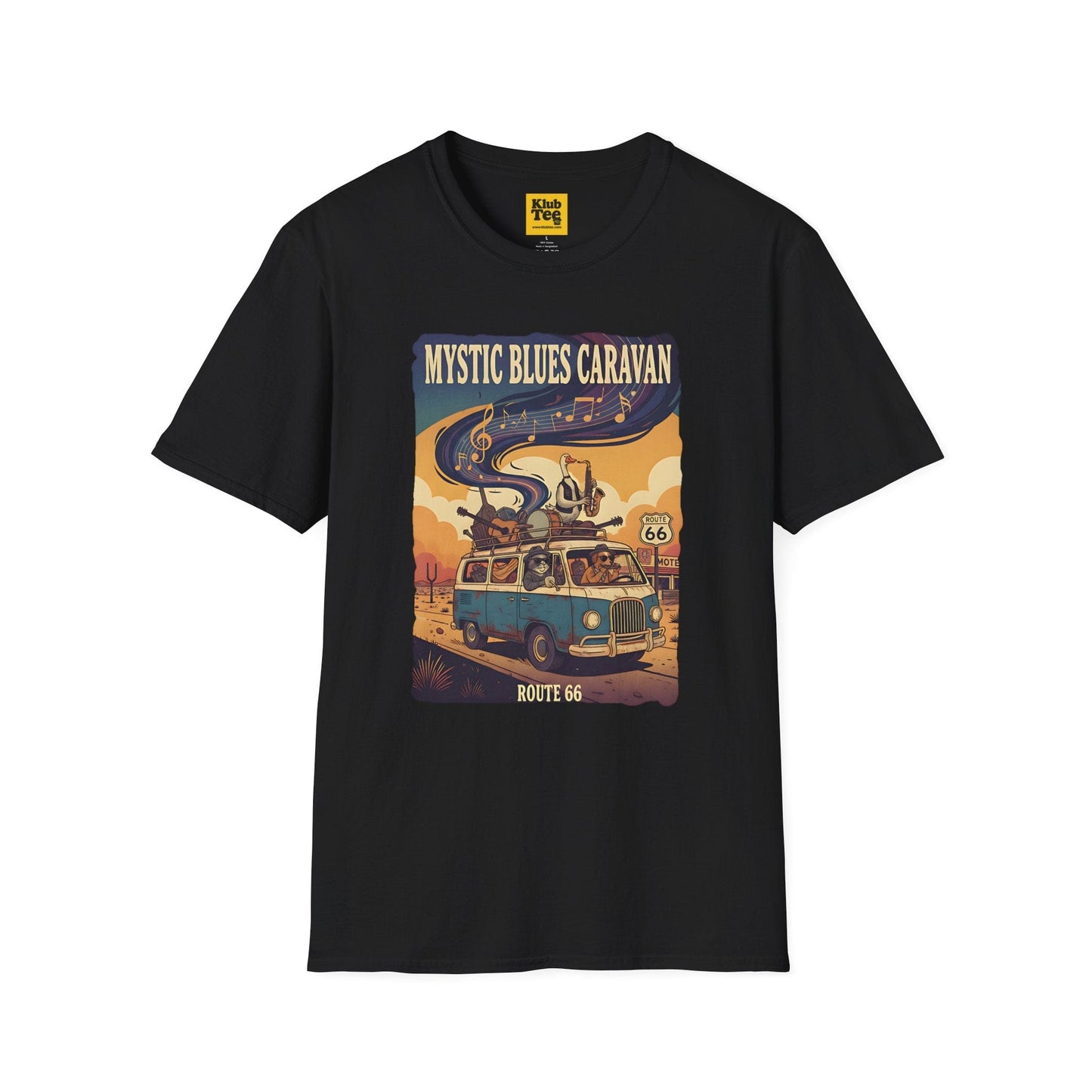 Route 66 Mystic Blues T-Shirt - Vintage Travel Tee