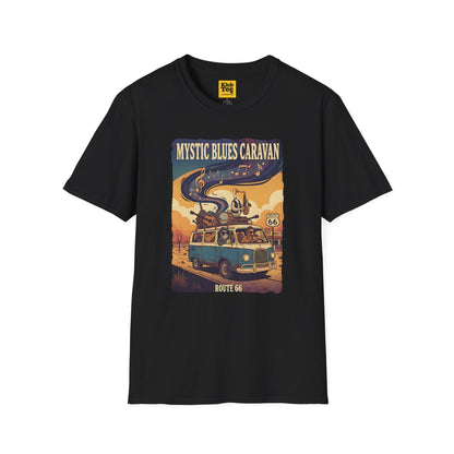 Route 66 Mystic Blues T-Shirt - Vintage Travel Tee