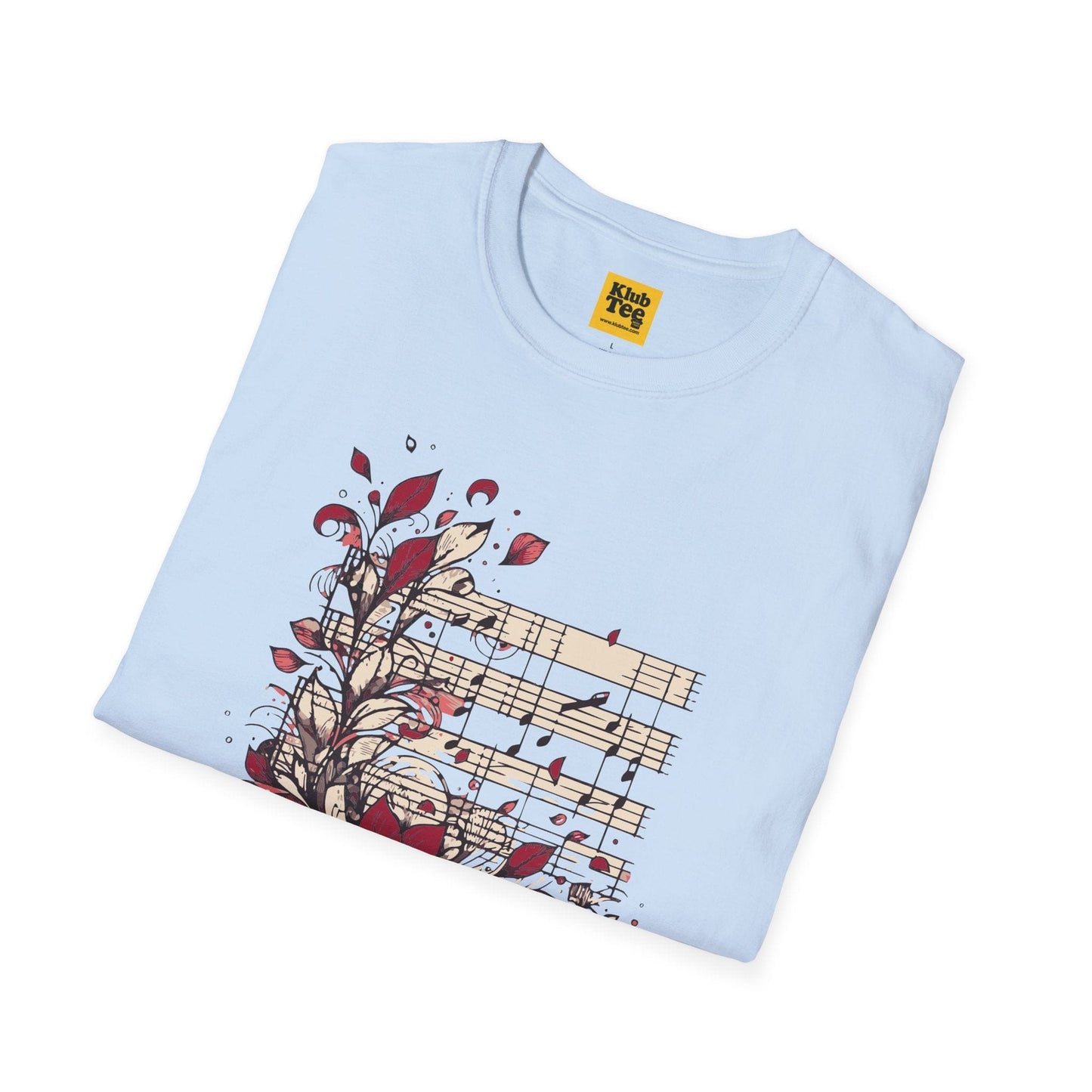 Floral Music Notes T-Shirt - Garden Melody