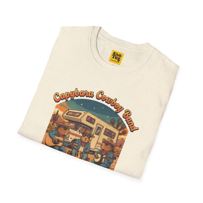 Capybara Cowboy Band T-Shirt - Road Trip Adventure Tee