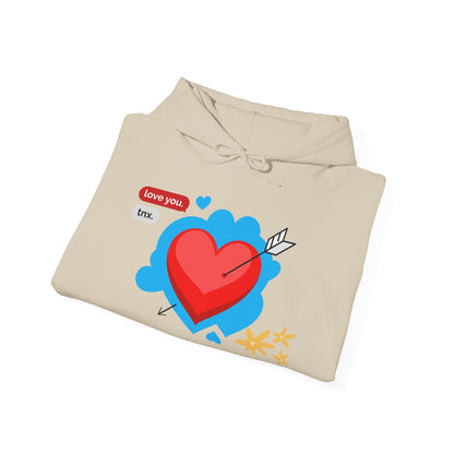 Love You Heart Hoodie - Gift for your love