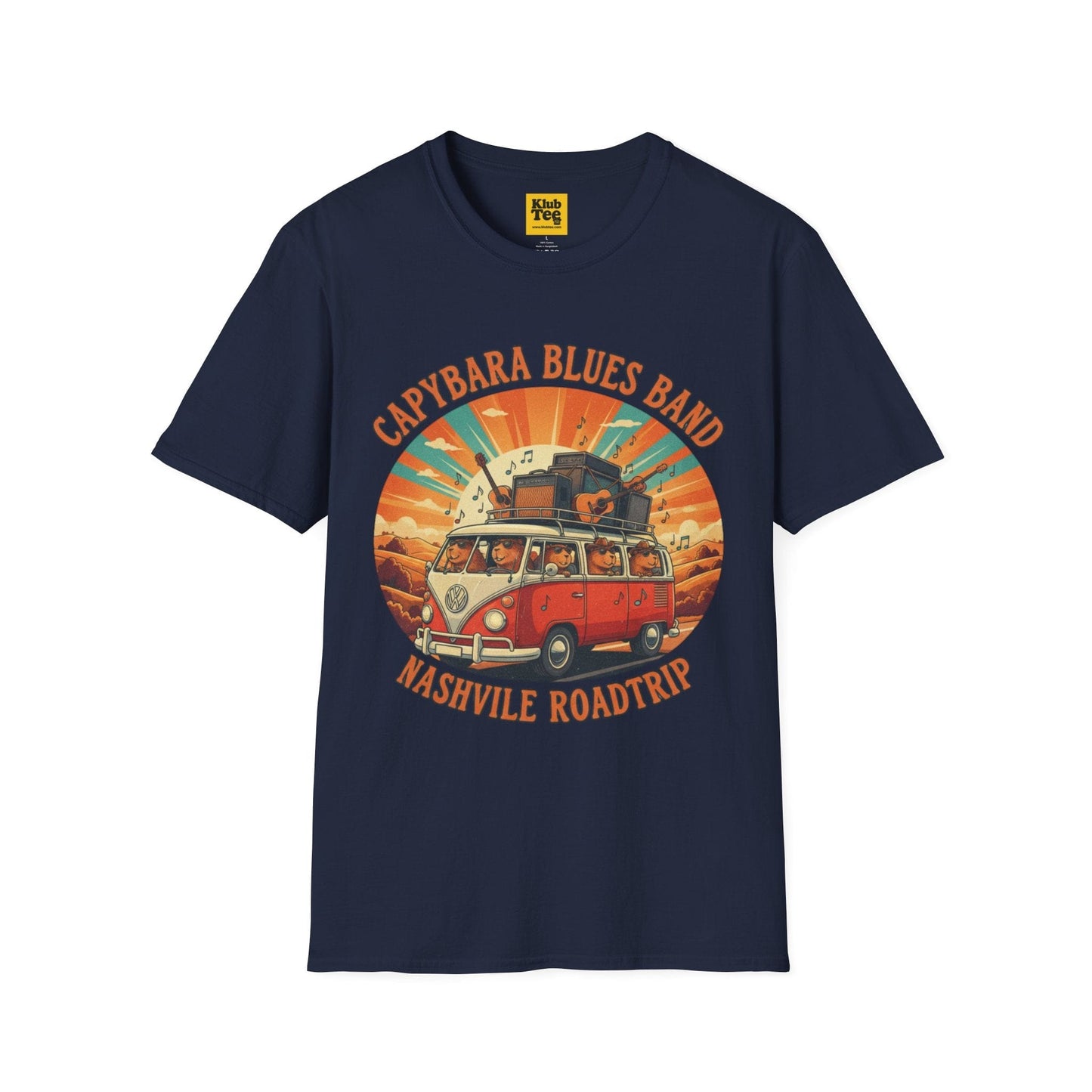 Capybara Blues Band T-Shirt - Vintage Road Trip Tee