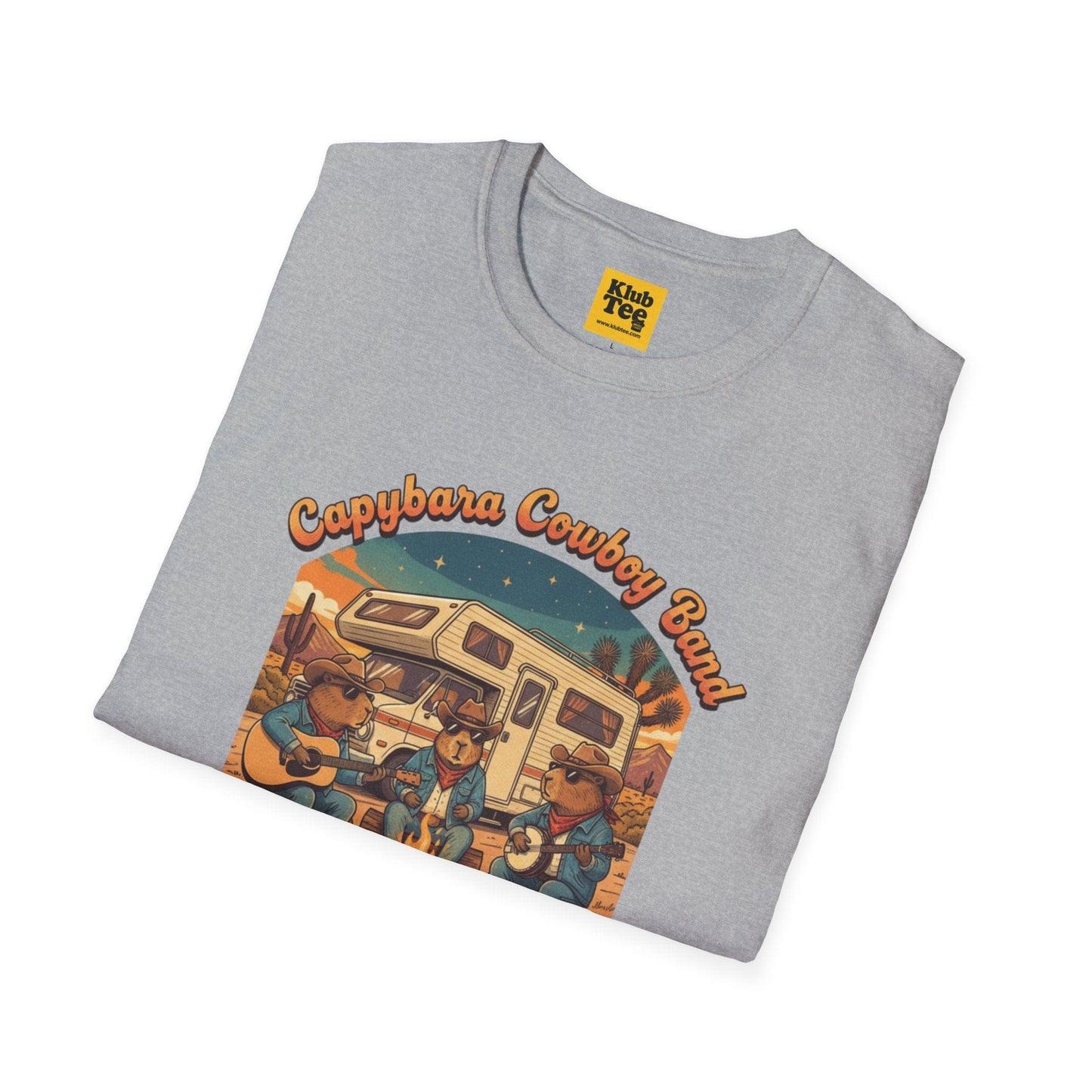 Capybara Cowboy Band T-Shirt - Road Trip Adventure Tee