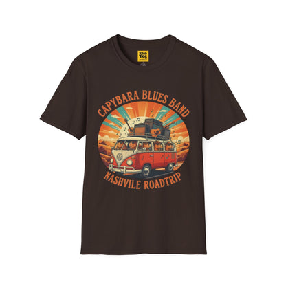 Capybara Blues Band T-Shirt - Vintage Road Trip Tee