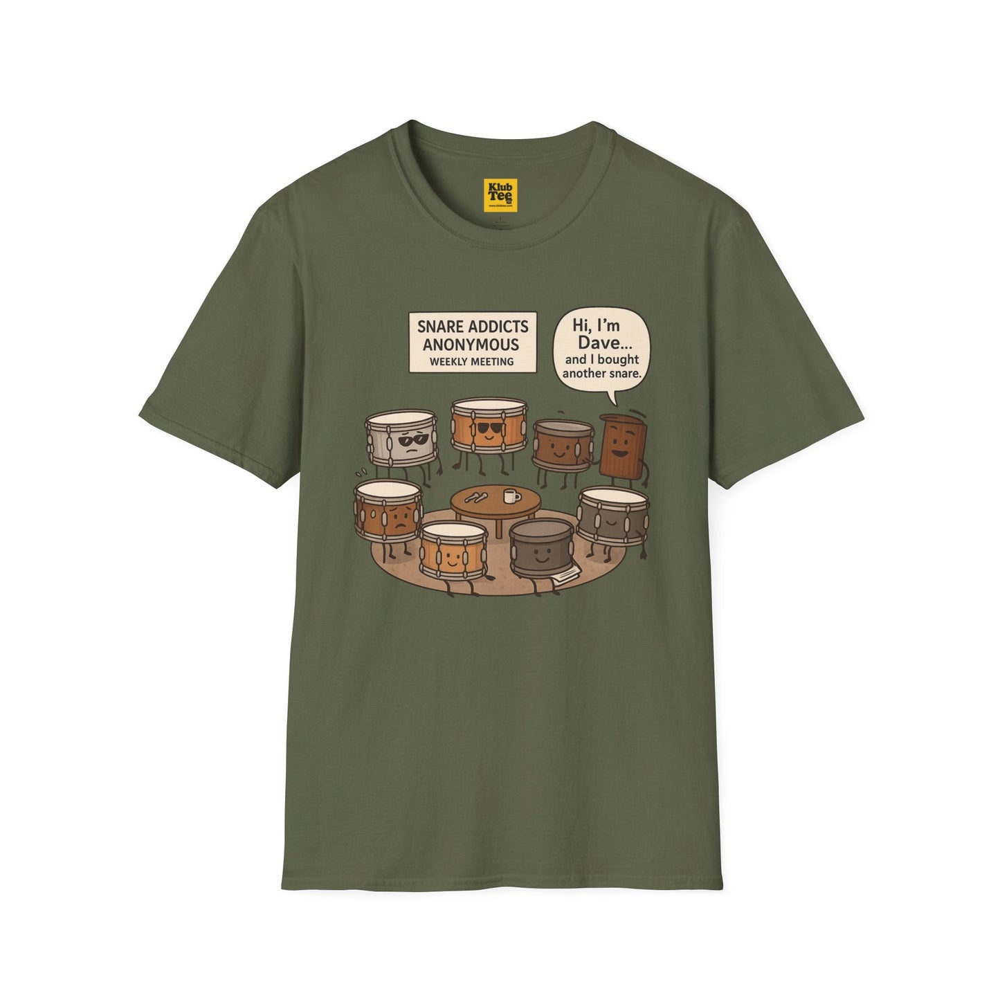 Snare Addicts Anonymous T-Shirt - Drummer Humor