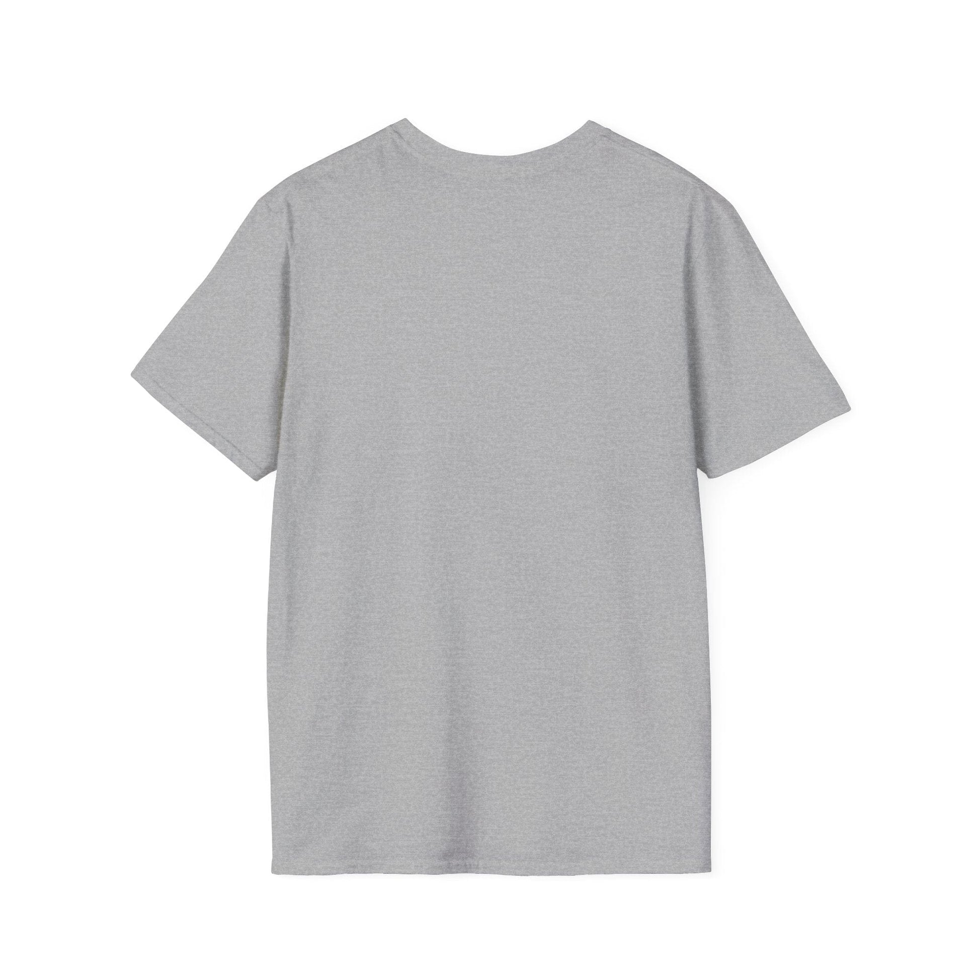 Gray t-shirt back side on a white background