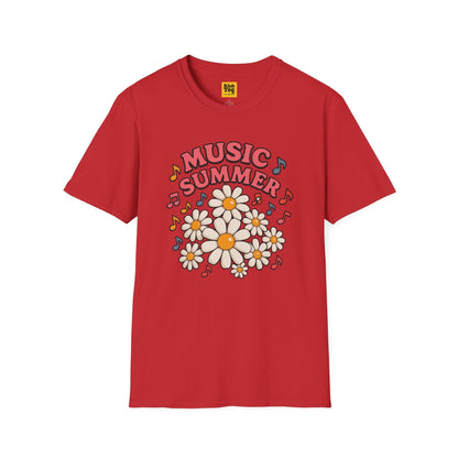 Summer Floral Music T-Shirt - Seasonal Design