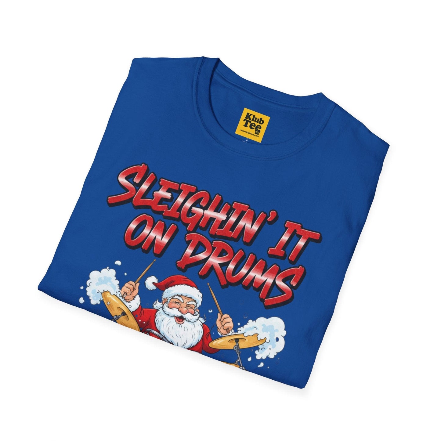 Sleighin' It on Drums T-Shirt - Christmas Drummer