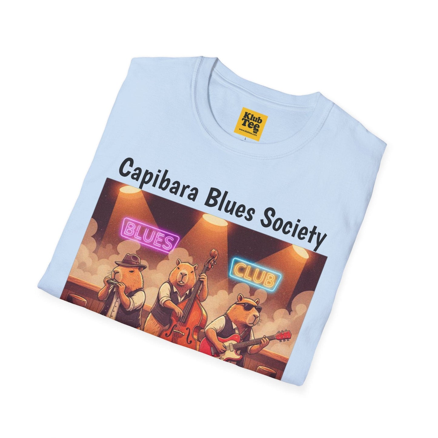 Capybara Blues Society T-Shirt - Retro Music Tee