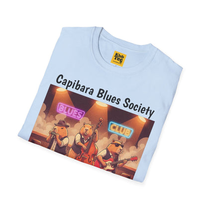 Capybara Blues Society T-Shirt - Retro Music Tee