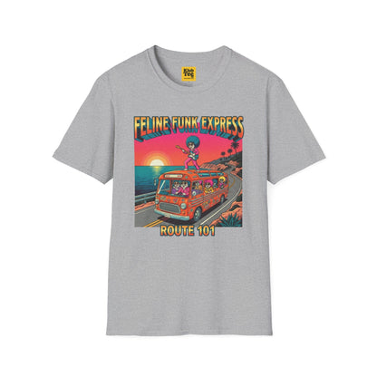 Feline Funk Express Softstyle Tee - Cat Music Lover