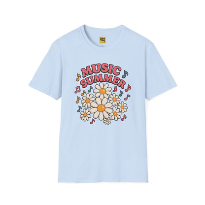 Summer Floral Music T-Shirt - Seasonal Design