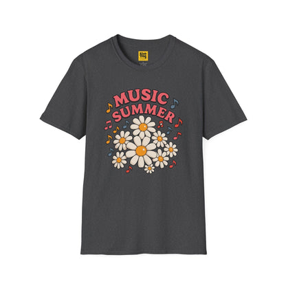Summer Floral Music T-Shirt - Seasonal Design