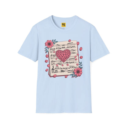 Romantic Music Notes T-Shirt - Love Song