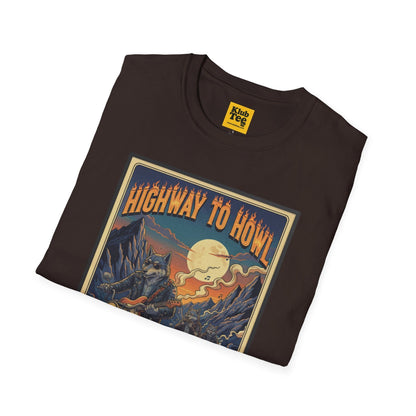 Highway to Howl T-Shirt - Rock Wolf Adventure Tee