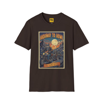 Highway to Howl T-Shirt - Rock Wolf Adventure Tee