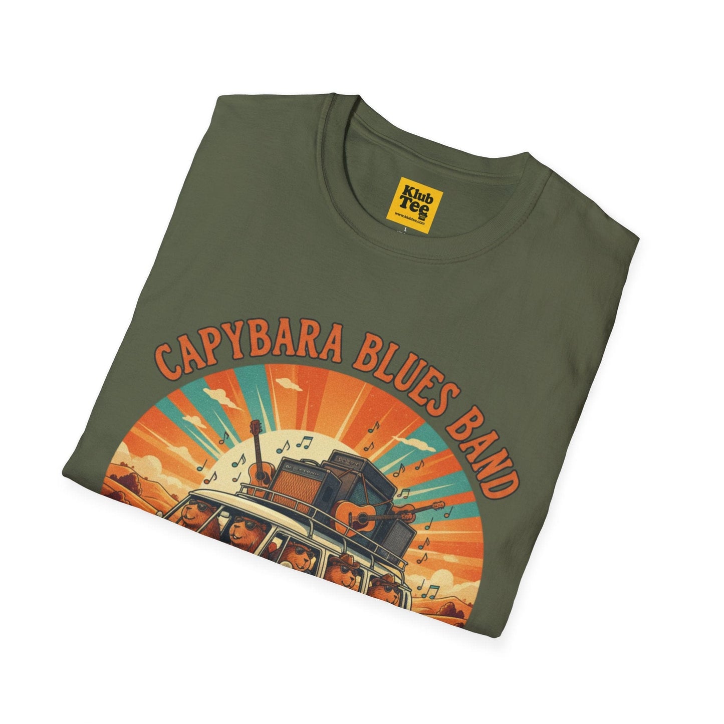 Capybara Blues Band T-Shirt - Vintage Road Trip Tee