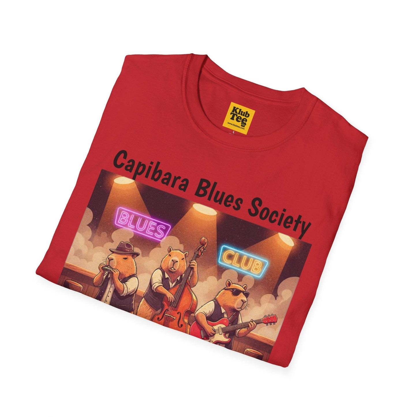 Capybara Blues Society T-Shirt - Retro Music Tee