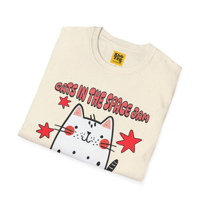 Cosmic Cats T-Shirt - Space Feline Music Tee