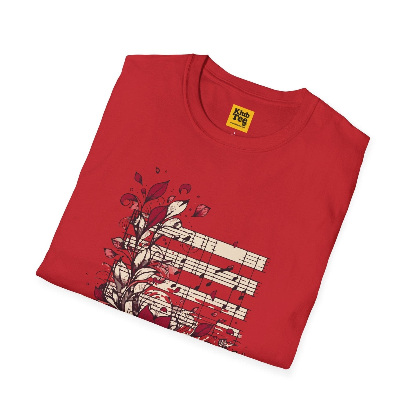 Floral Music Notes T-Shirt - Garden Melody