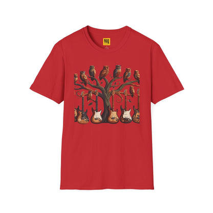 Whimsical Guitar Tree T-Shirt - Nature Music