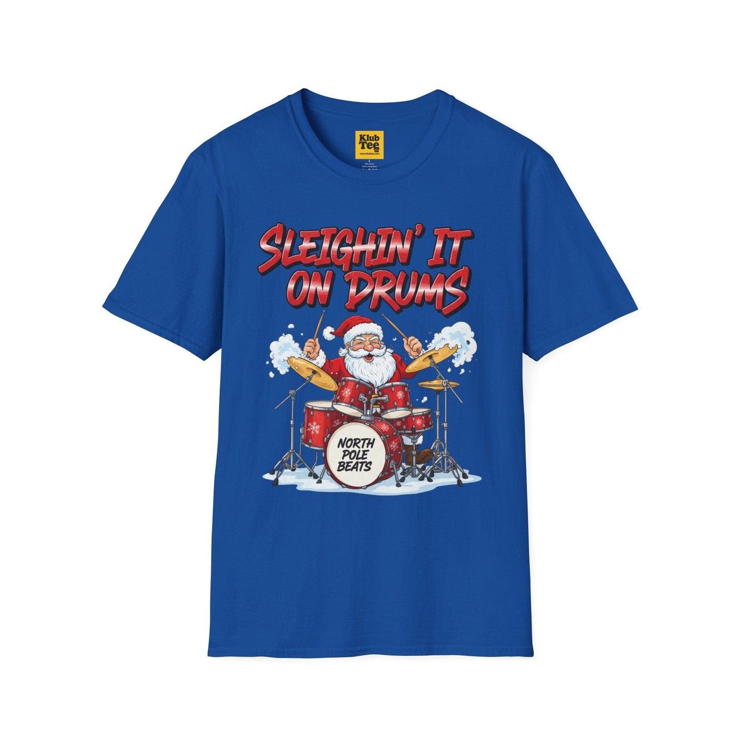 Sleighin' It on Drums T-Shirt - Christmas Drummer
