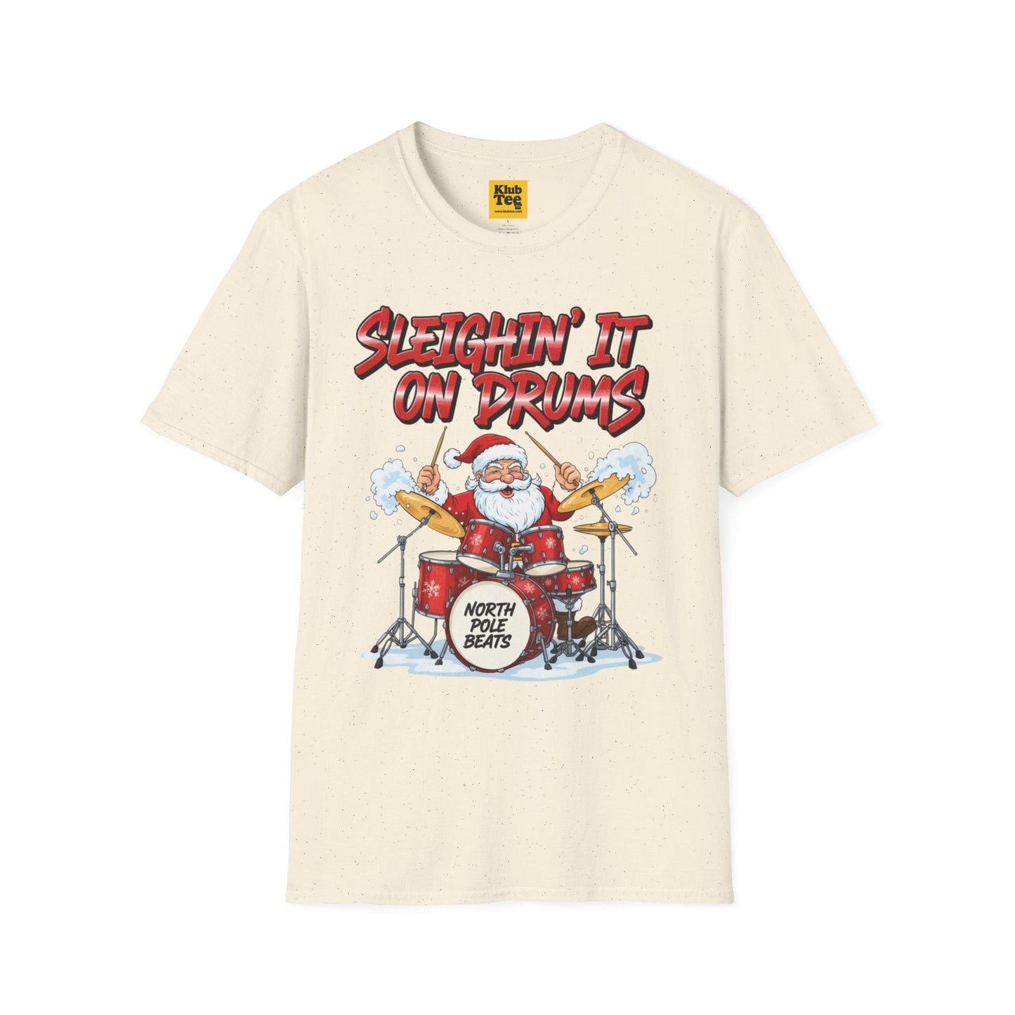 Sleighin' It on Drums T-Shirt - Christmas Drummer
