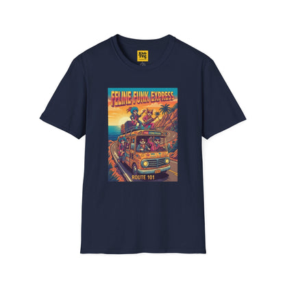 Feline Funk Express T-Shirt - Cat Lover Vintage Tee