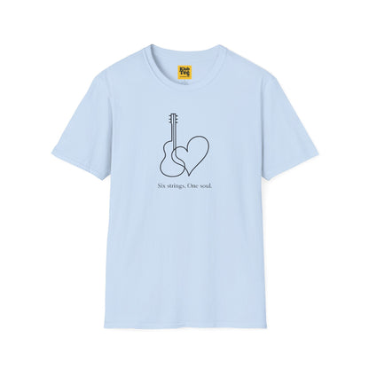 Six Strings One Soul T-Shirt - Guitar Love