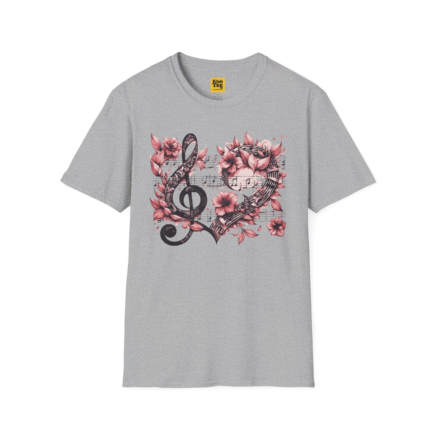Floral Music Note T-Shirt - Single Note Design