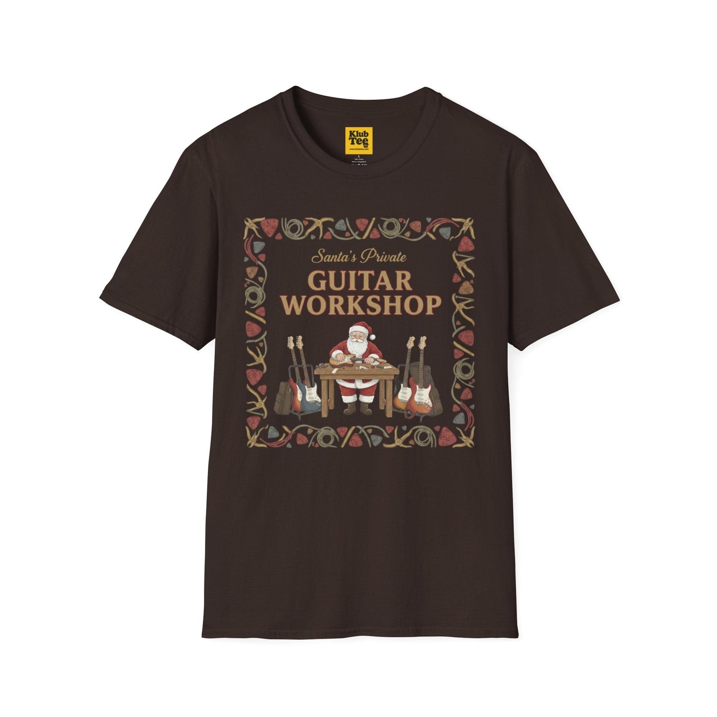 Santa's Guitar Workshop T-Shirt - Christmas Music