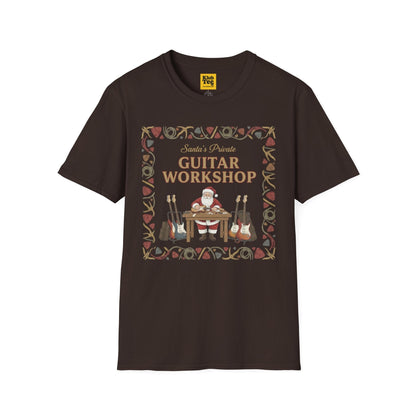 Santa's Guitar Workshop T-Shirt - Christmas Music