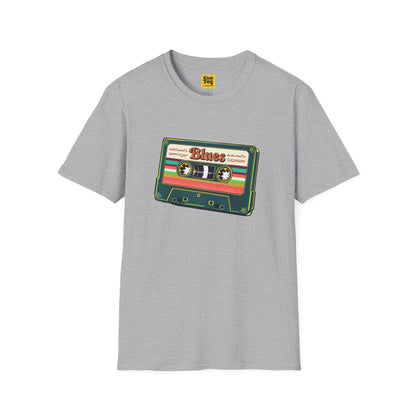 Vintage Blues Cassette T-Shirt - Retro Music