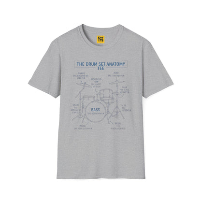 Drum Set Anatomy T-Shirt - Percussion Guide