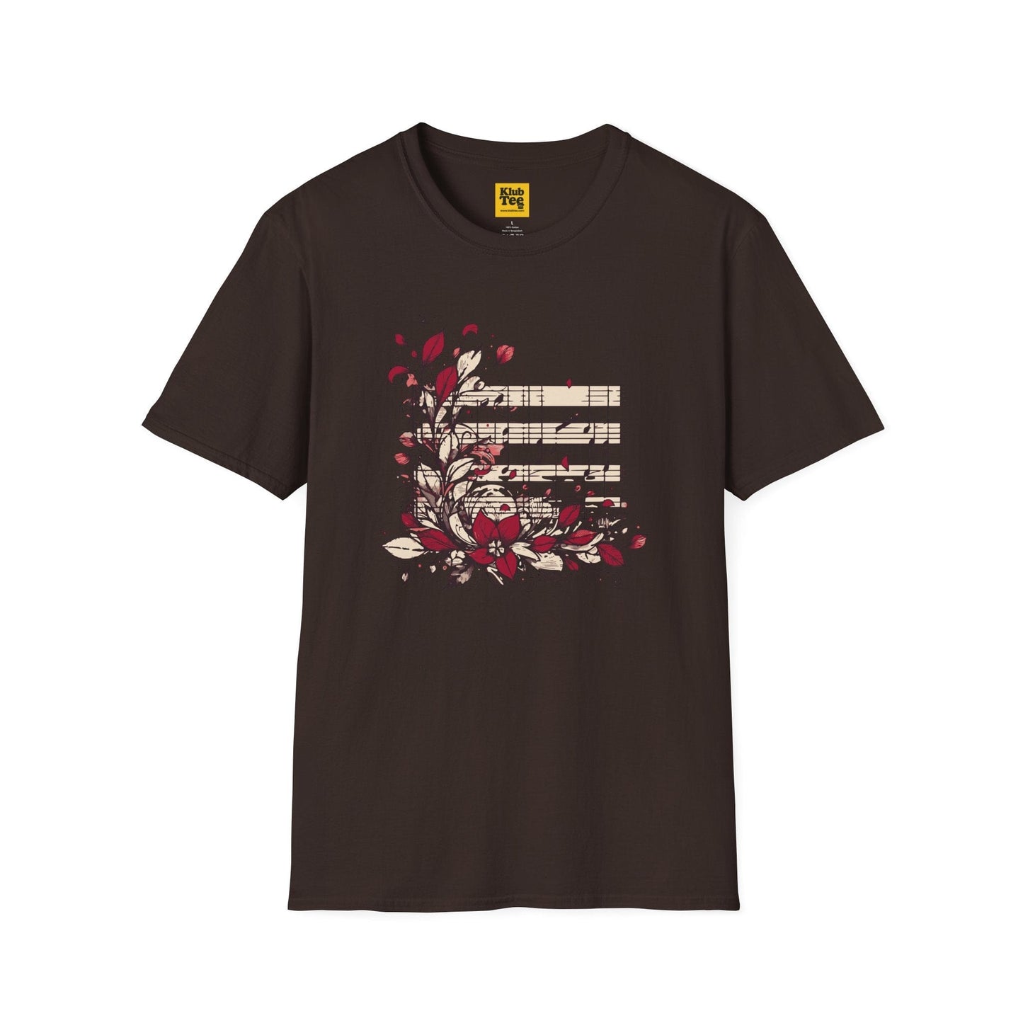 Floral Music Notes T-Shirt - Garden Melody