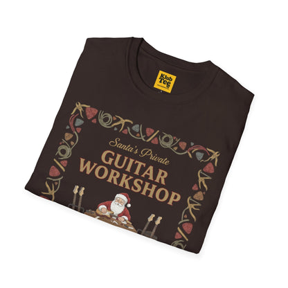Santa's Guitar Workshop T-Shirt - Christmas Music